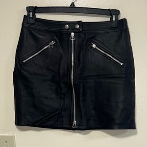 Rag & Bone Black Mini Skirt with Zipper Accents